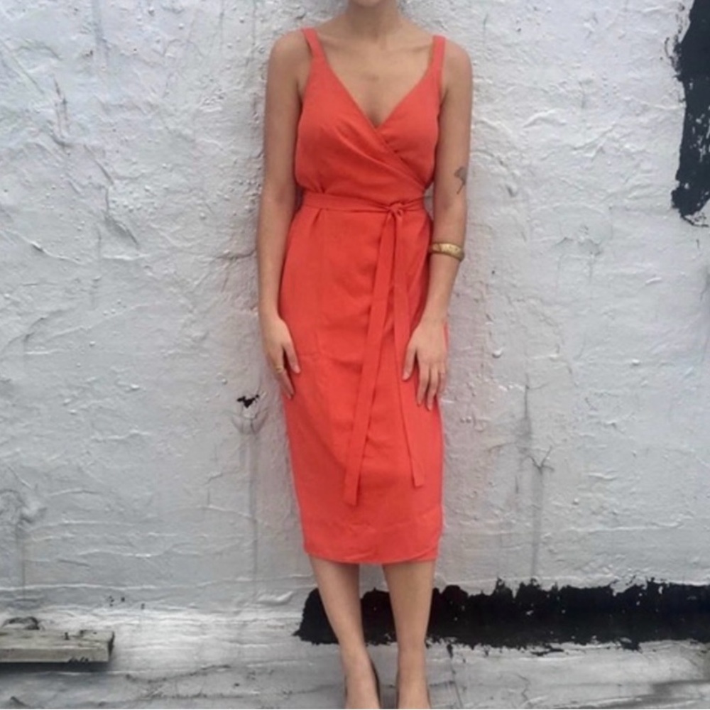 Everlane- the Japanese Go Weave tank wrap dress